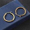 201 Stainless Steel Hoop Earrings EJEW-P304-14B-G-2