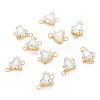 Brass Clear Cubic Zirconia Links LS-ZIRC-G170-08G-1