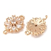 Brass Pave Clear Cubic Zirconia Connector Charms CU-CBAEC99-09G-2