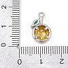 Brass Pave Colorful Cubic Zirconia Pendants CU-CBAFB7D-03A-P-3