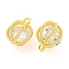 Brass Pave Cubic Zirconia Pendants KK-M286-17G-2