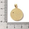 Rack Plating Brass Micro Pave Cubic Zirconia Pendants KK-K385-62G-4