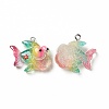 Ocean Theme Transparent Resin Pendants RESI-E024-05P-04-3