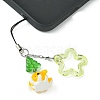 Acrylic & Glass & Alloy Pendant Mobile Straps KEYC-FZ00009-9