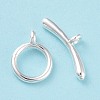 Eco-friendly Brass Toggle Clasps X-KK-D082-12S-2