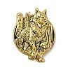 Retro Antique Golden Animal Alloy Brooches for Backpack Clothes JEWB-S040-02C-AG-1