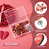 40Pcs 4 Style Valentine's Day Theme Natural Wood Stud Earrings EJEW-TA0001-27-4