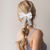 1Box Polyester Alloy Bowknot Hair Clips PHAR-CN0001-03-4