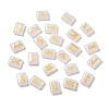 24Pcs Rectangle Natural Quartz Crystal Rune Stones G-K335-06A-1