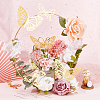 CHGCRAFT 60Pcs 5 Style 3D Hollow Butterfly Mirrors Wall Paper Stickers FIND-CA0005-41-4