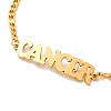 Constellation 202 Stainless Steel Figaro Chain Link Bracelets for Women Men AJEW-U006-01F-2