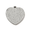 Non-Tarnish 304 Stainless Steel Textured Pendants STAS-J040-10B-P-1