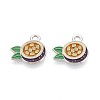 Fruit Alloy Enamel Charms PALLOY-S058-01P-28-2