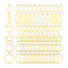 120Pcs 6 Styles Brass Linking Rings KK-PH0011-32-6