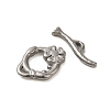 Non-Tarnish 304 Stainless Steel Toggle Clasps STAS-Q324-14P-2