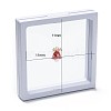 Square Transparent PE Thin Film Suspension Jewelry Display Box CON-D009-01C-05-4