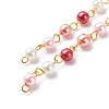 Handmade Glass Pearl Beaded Chains AJEW-JB01136-2