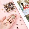 CREATCABIN 140Pcs 7 Colors Alloy Rhinestone Beads RB-CN0001-01-4