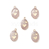 Natural Rose Quartz Pendants G-K333-01H-1