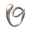 304 Stainless Steel Open Cuff Rings for Women RJEW-A054-02P-3