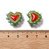 Baking Paint Glass Bumpy Beads Heart X-LAMP-V001-07E-4