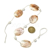 Natural Sea Shell Oval Pendant Decoration HJEW-JM02947-3