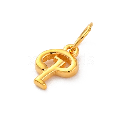 925 Sterling Silver Letter Charms with Jump Rings STER-R008-01G-P-1