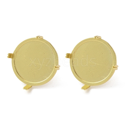 Brass Stud Earrings Setting Findings KK-R215-07G-1