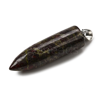 Natural Dragon Blood Pointed Pendants G-F820-12Q-1