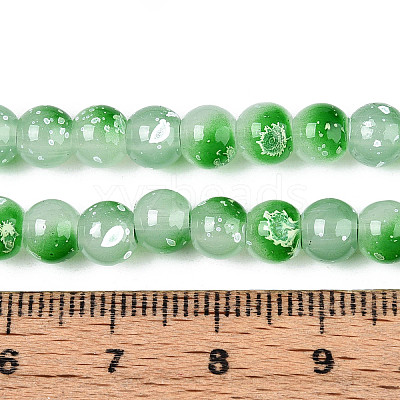 Baking Paint Glass Beads Strands DGLA-N015-6mm-09-1