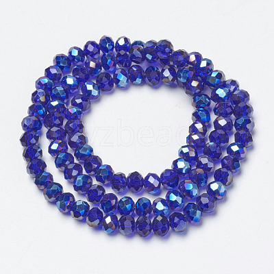 Electroplate Glass Beads Strands EGLA-A034-T6mm-I07-1