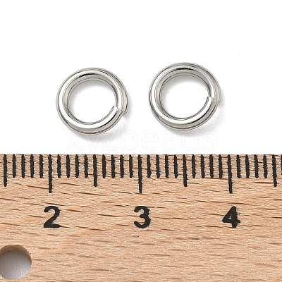 Tarnish Resistant 304 Stainless Steel Open Jump Rings X-STAS-E067-11-8mm-1