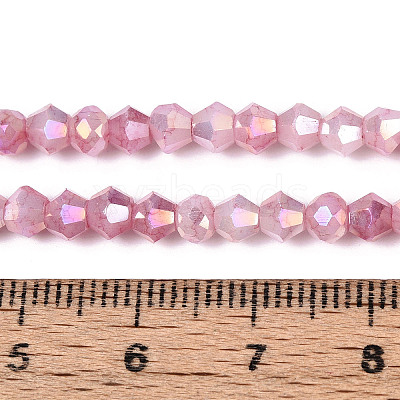 Ombre Effect Dyed Glass Beads Strands X-GLAA-T025-4mm-09B-1