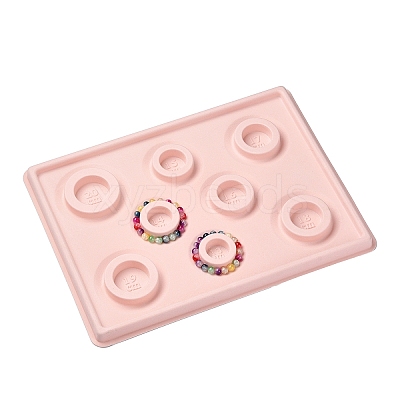 8 Sizes Flocking Plastic Rectangle Bracelet Design Board TOOL-D052-02-A-1