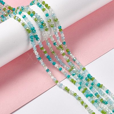 Electroplate Glass Beads Strands EGLA-S192-001A-B10-1