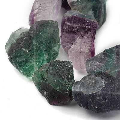 Raw Rough Natural Fluorite Beads Strands G-A216-01-1
