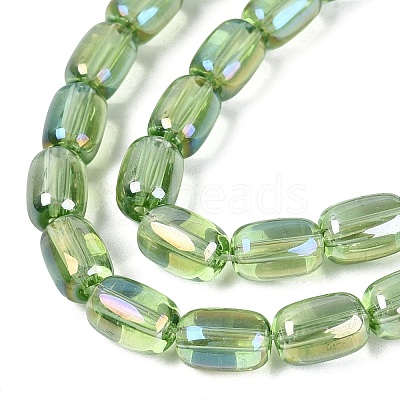 Electroplate Transparent Glass Beads Strands EGLA-Q132-03B-A02-1