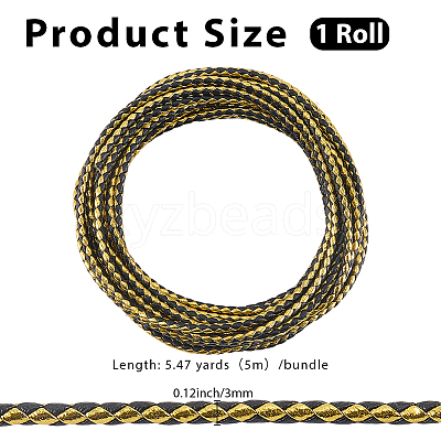 5M Round PU Imitation Leather Cord OCOR-CL0001-17-1