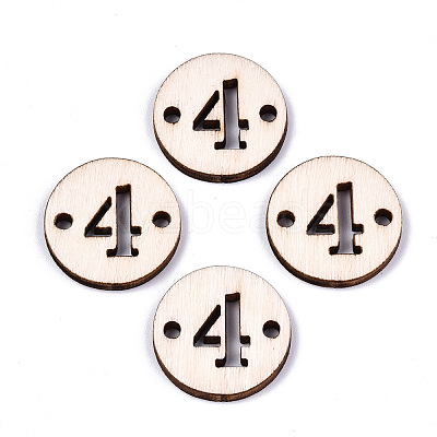 Unfinished Natural Poplar Wood Links Connectors WOOD-S045-138A-4-1