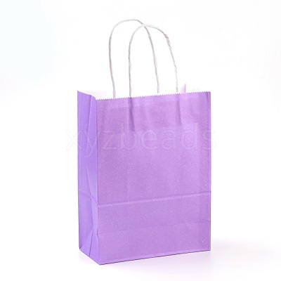 Pure Color Kraft Paper Bags AJEW-G020-B-09-1