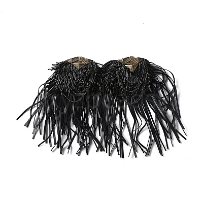 Detachable PU Leather Tassel Epaulettes AJEW-WH0355-03-1
