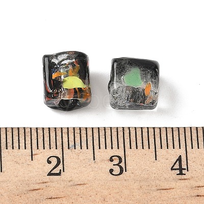 Baking Paint Handmade Gold Sand Lampwork Beads LAMP-P072-01A-02-1