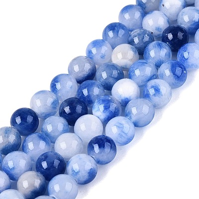 Natural Dyed Persian Jade Beads Strands X-G-Q609-6mm-01-1