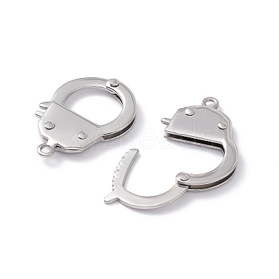 Tarnish Resistant 304 Stainless Steel Handcuff Clasps X-STAS-D009-02-1