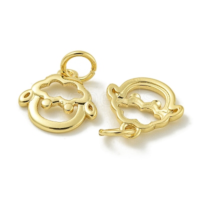 Rack Plating Brass Pendants KK-K386-01A-G-1