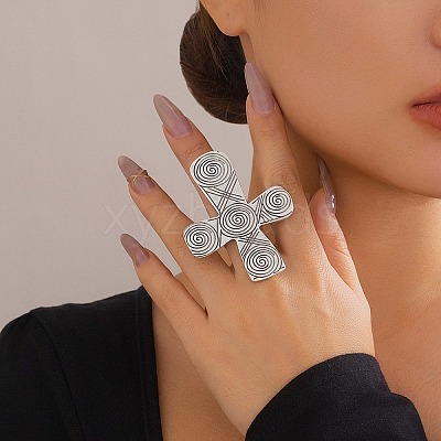 Alloy Adjustable Ring RJEW-K260-01A-P-1