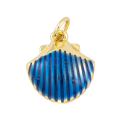 Rack Plating Brass Enamel Pendants KK-P269-09G-02-1