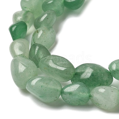 Natural Green Aventurine Nuggets Beads Strands G-L154-10-01-1