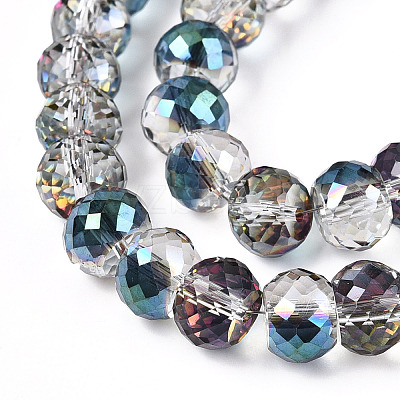 Electroplated Glass Beads Strands X-EGLA-Q092-8mm-A01-1