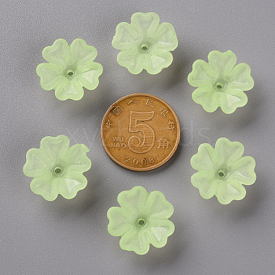 Transparent Frosted Acrylic Bead Caps X-MACR-S371-04A-728-1